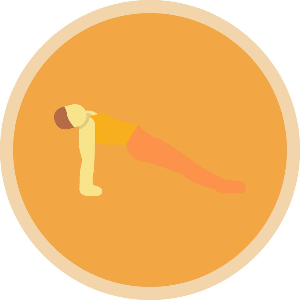 Upward Plank Pose Vector Icon Design