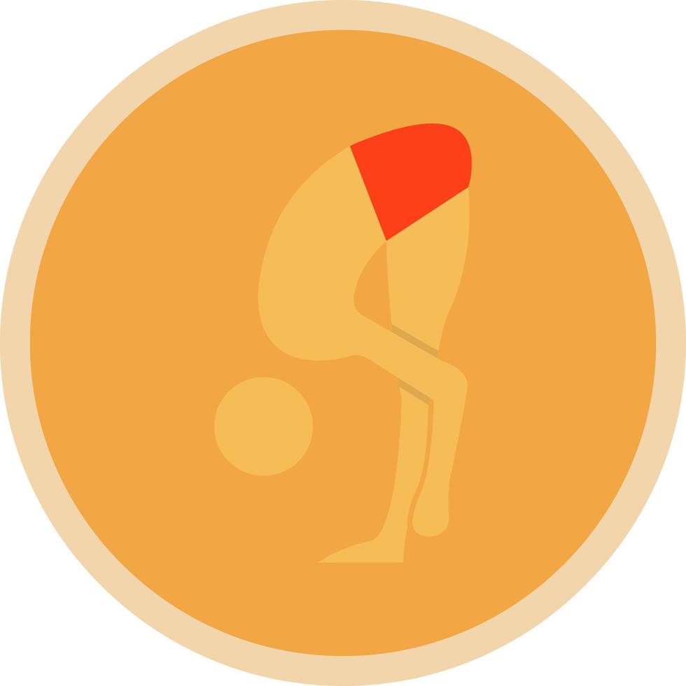 Forward Bend Pose Vector Icon Design