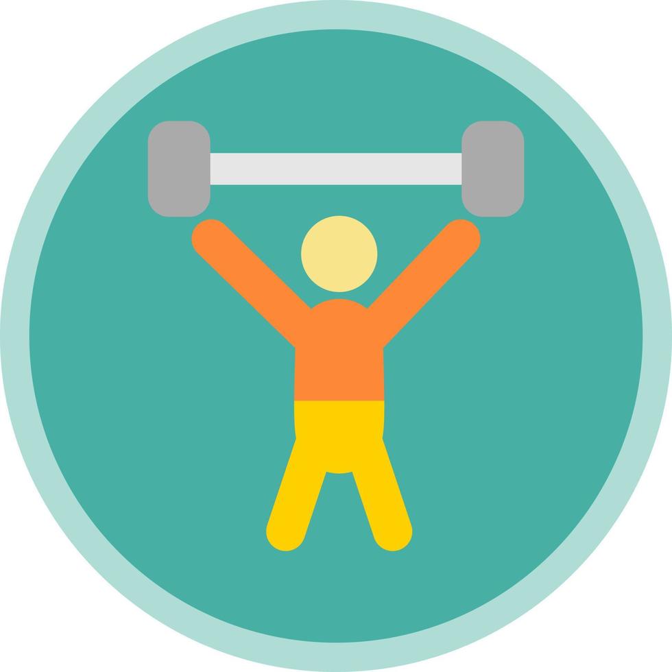 Weight Lifting Person Vector Icon Design