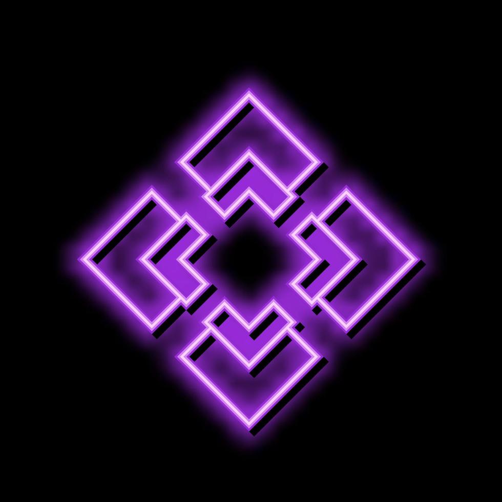 app ui arrow neon glow icon illustration vector