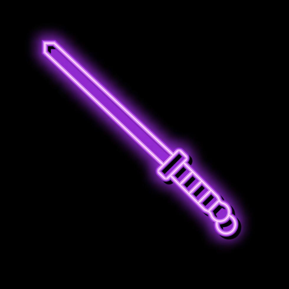 knife sharpener neon glow icon illustration vector