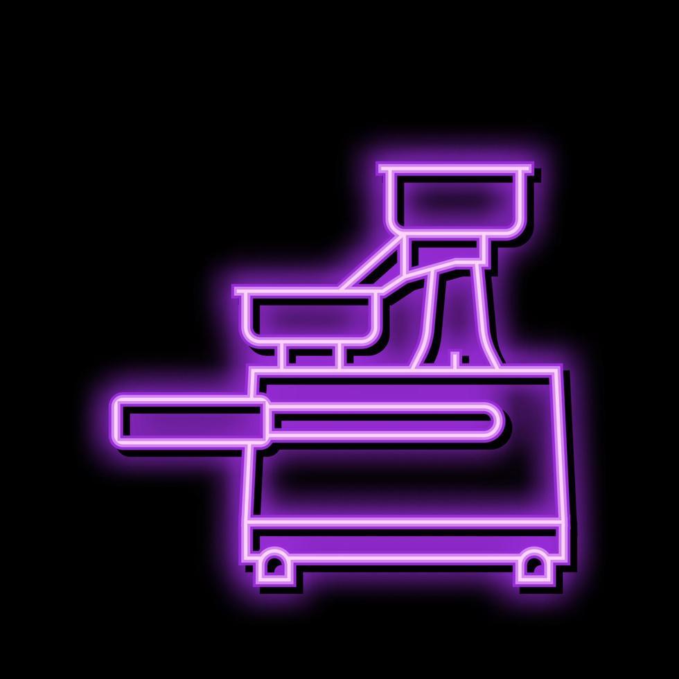 hamburger presses neon glow icon illustration vector