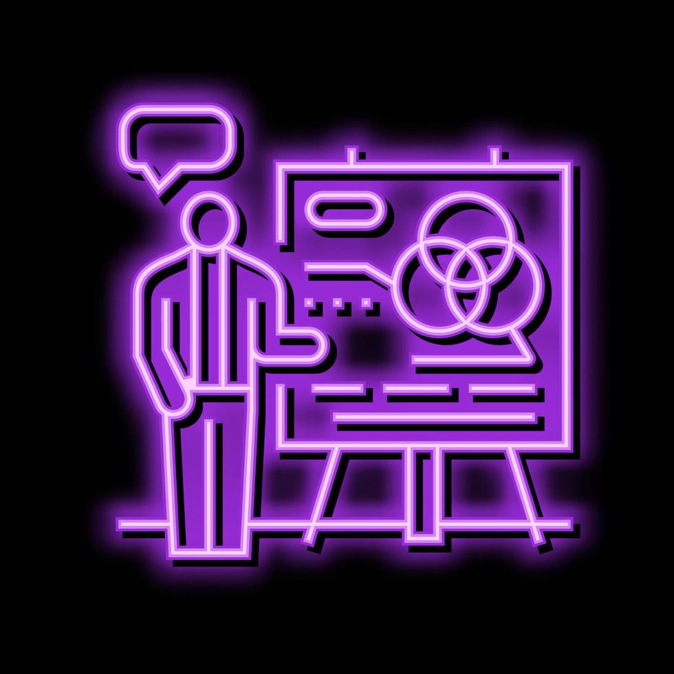 color consulting interior design neon glow icon illustration vector