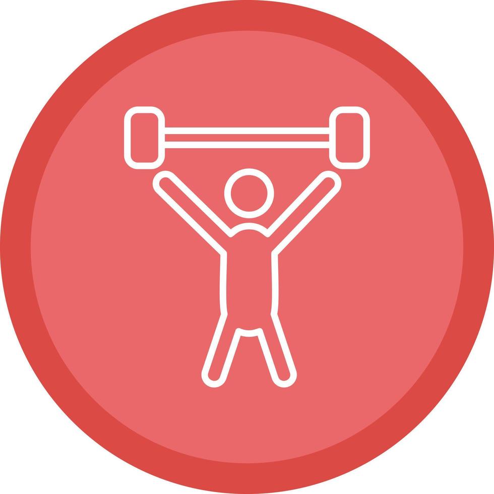 Weight Lifting Person Vector Icon Design