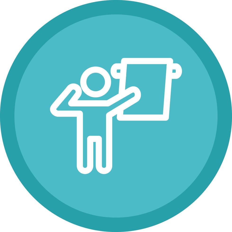 Man hanging Towel Vector Icon Design
