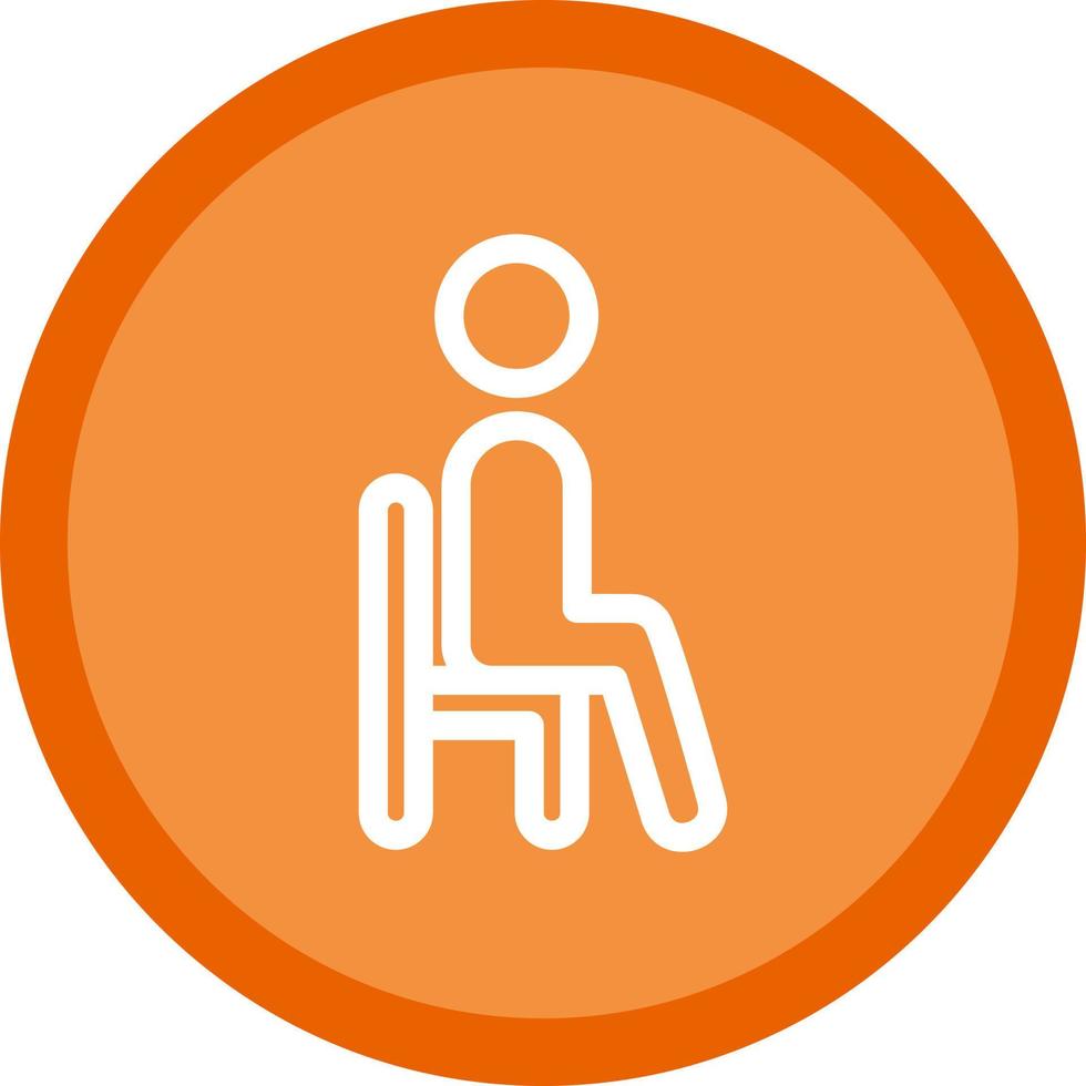 Sitting Vector Icon Design