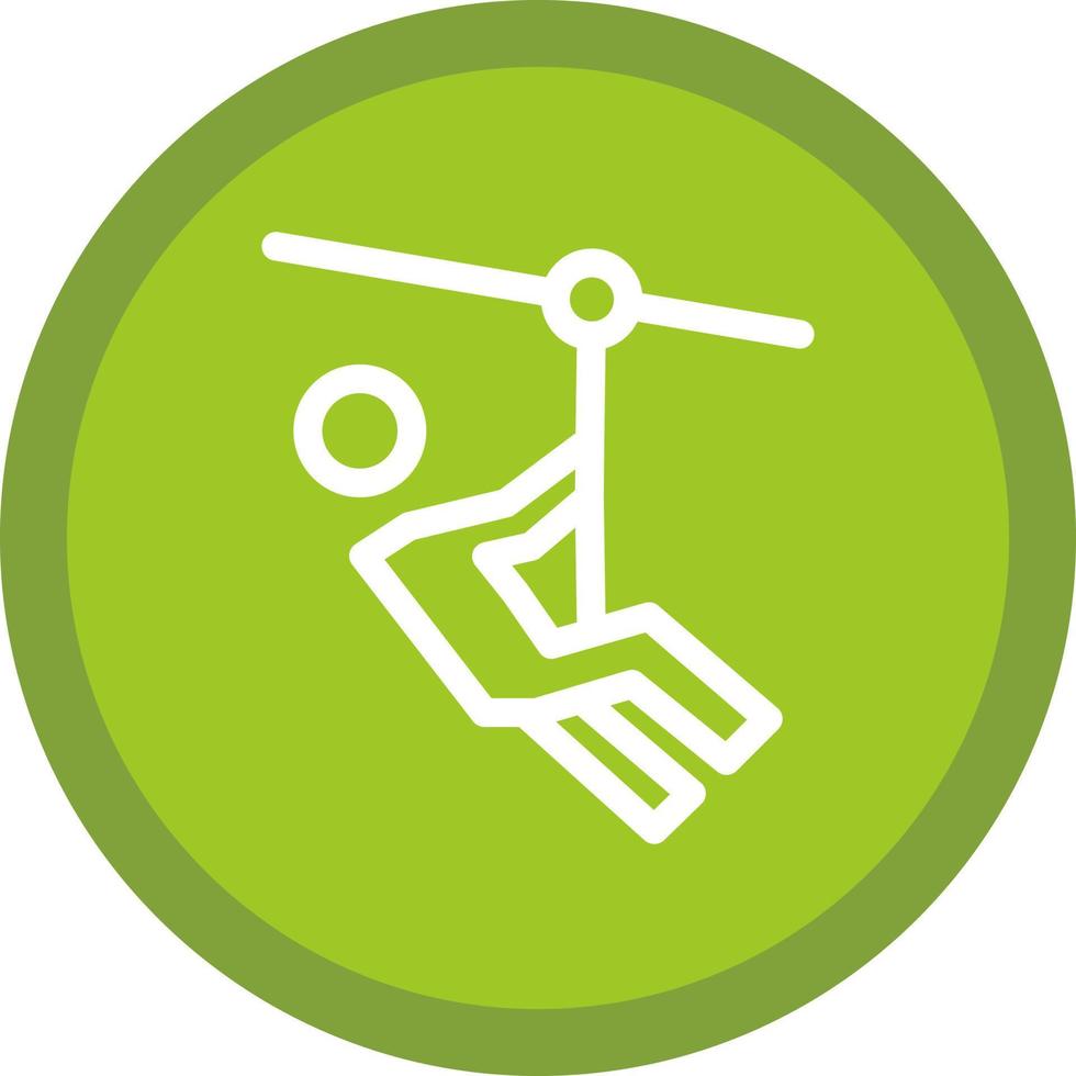 Zipline Vector Icon Design