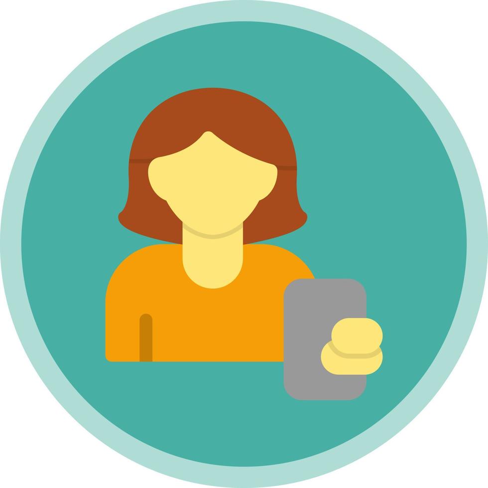 Woman Taking Selfie Vector Icon Design