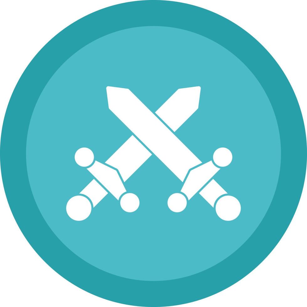Sword Fighting Vector Icon Design
