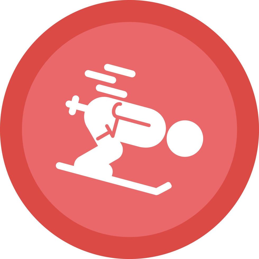 Skiing Vector Icon Design