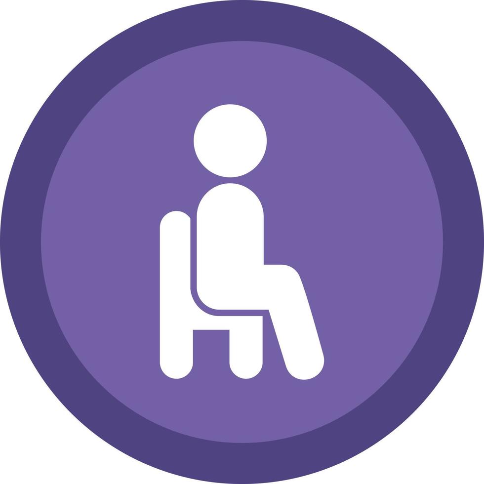 Sitting Vector Icon Design