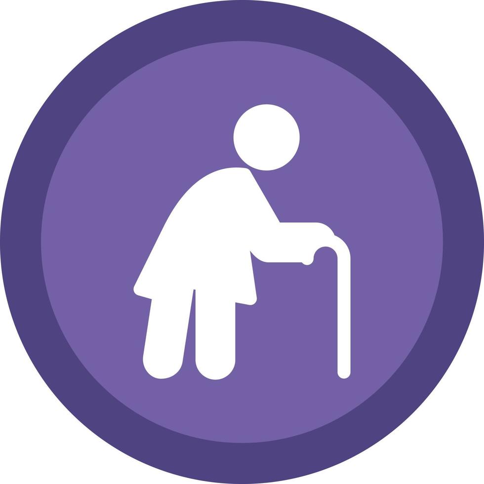 Old Woman Vector Icon Design