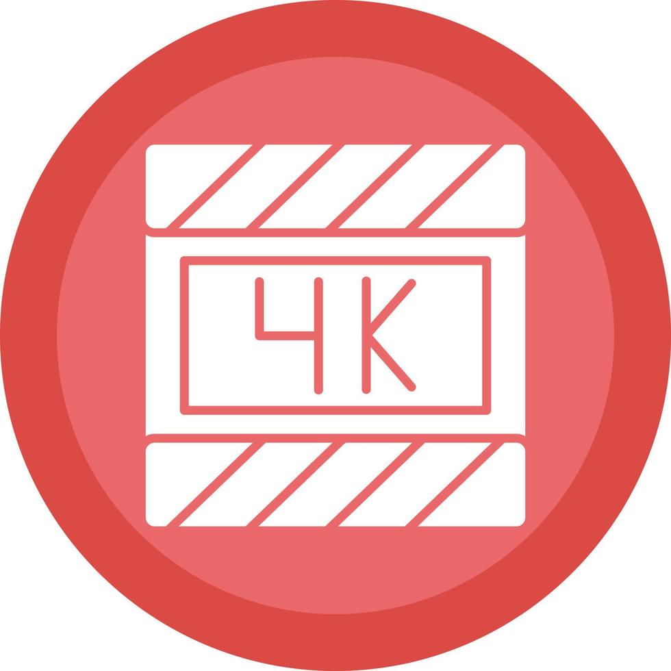 4k Film Vector Icon Design