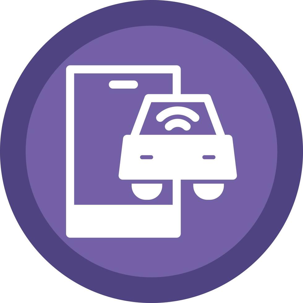 Connected Vehicle Vector Icon Design