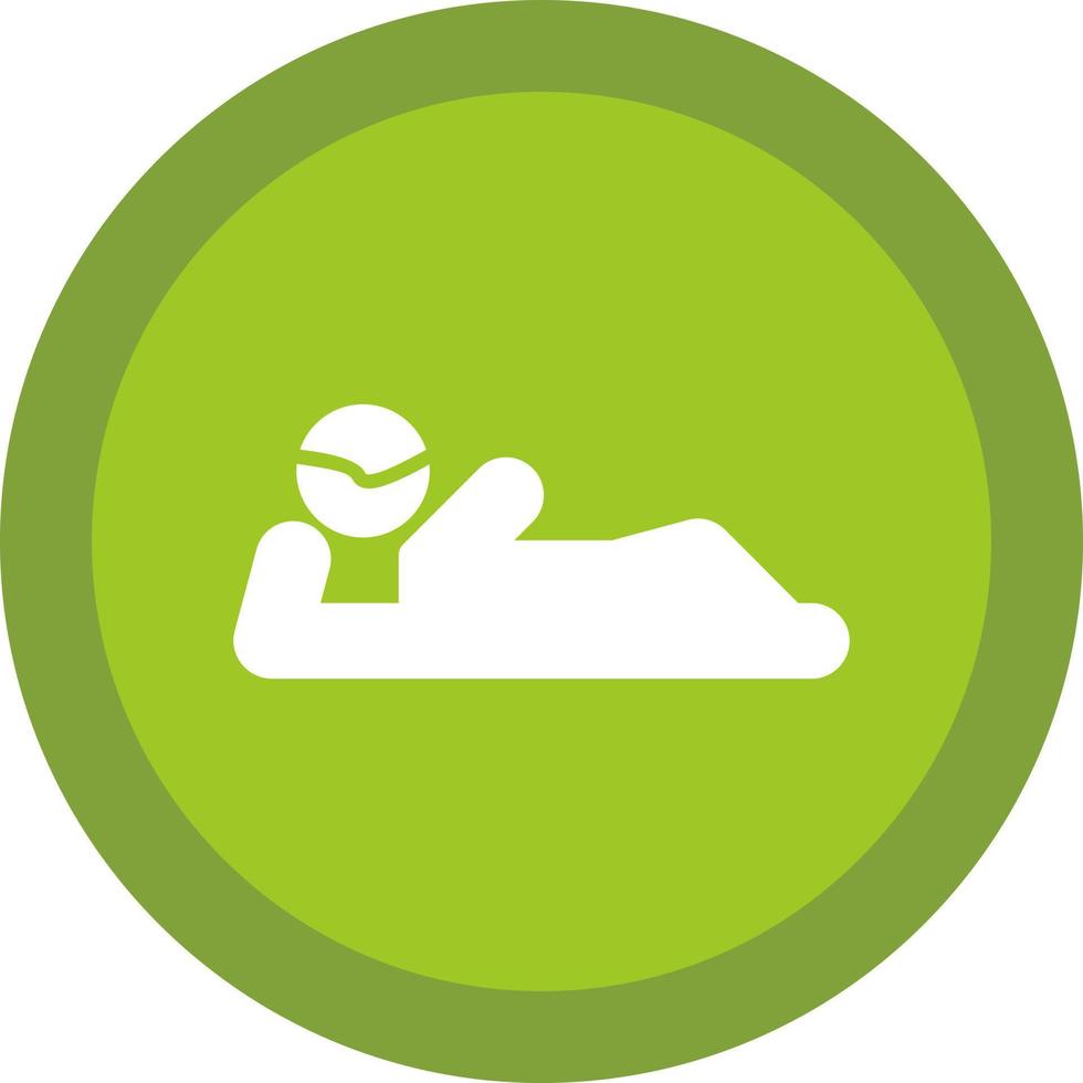 Lying Down Vector Icon Design