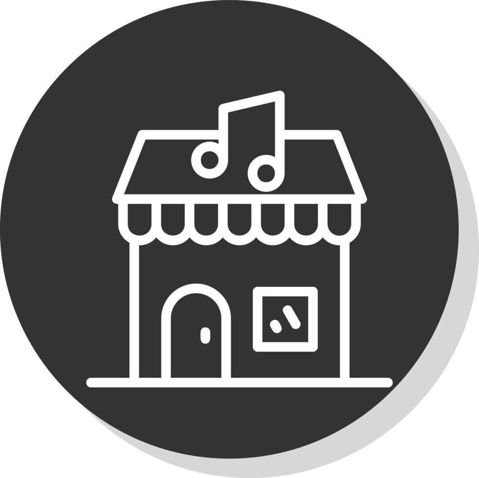 Music Shop Vector Icon Design