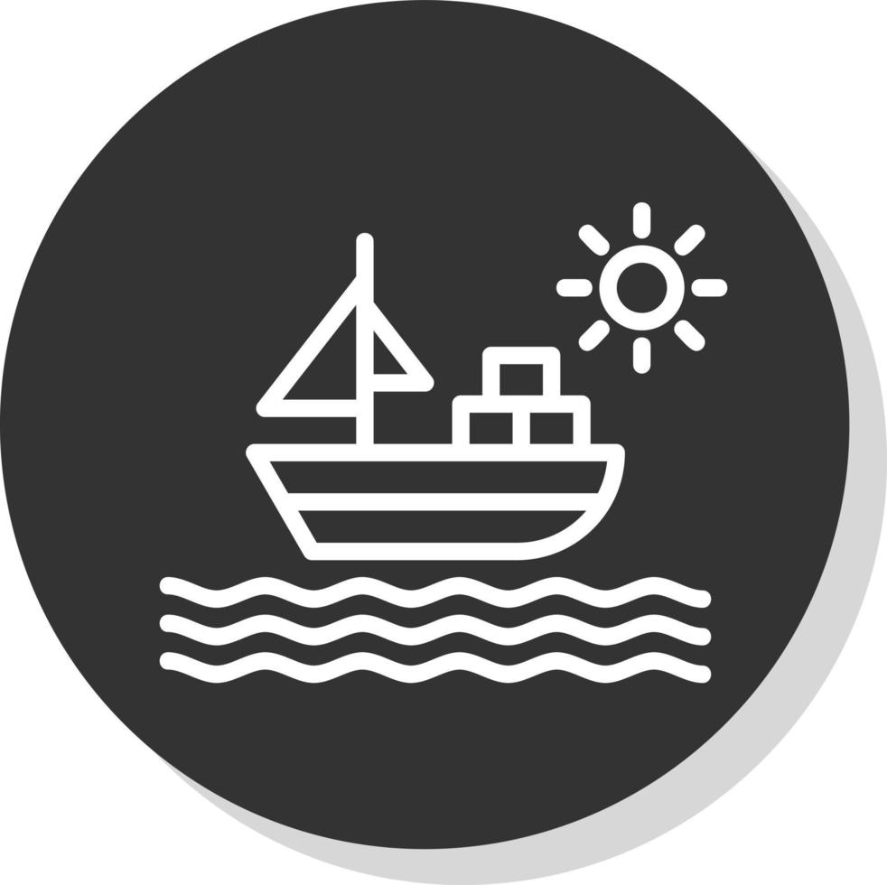 diseño de icono de vector de barco