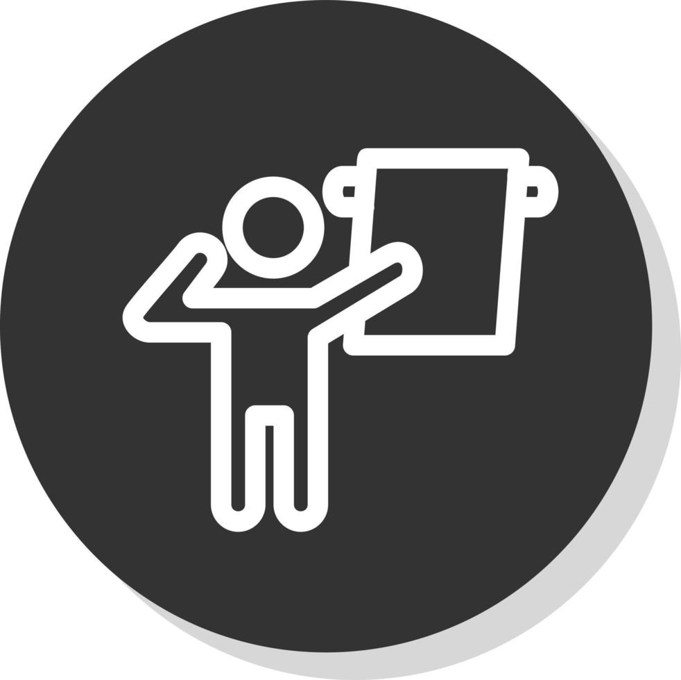 Man hanging Towel Vector Icon Design