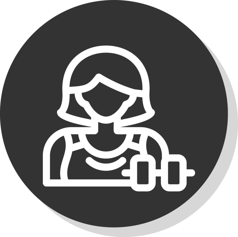 Woman Fitness Vector Icon Design