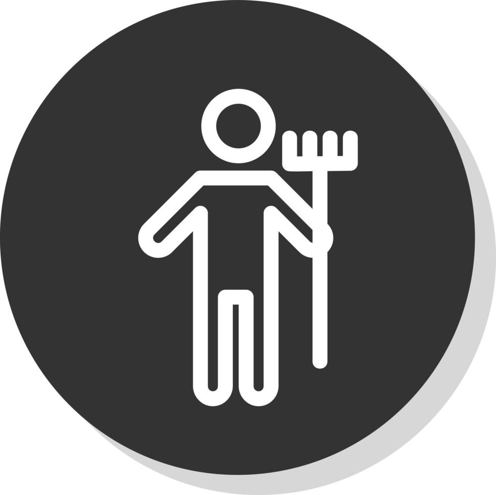 Man Holding Mop Vector Icon Design