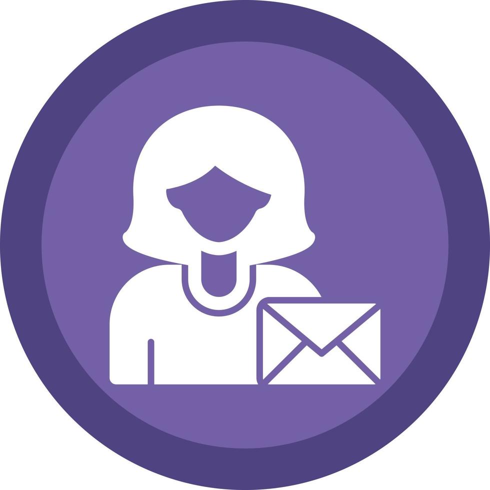 Woman with Envelope Vector Icon Design