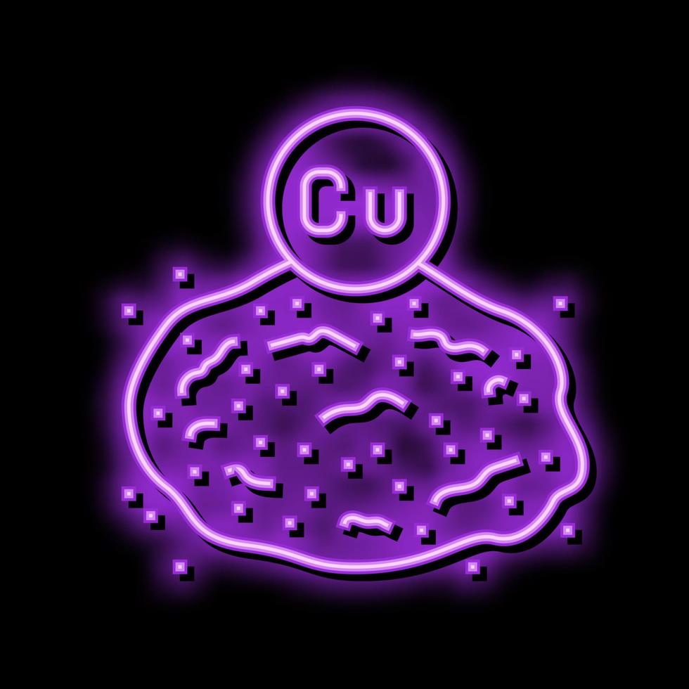 dried concentrate copper neon glow icon illustration vector