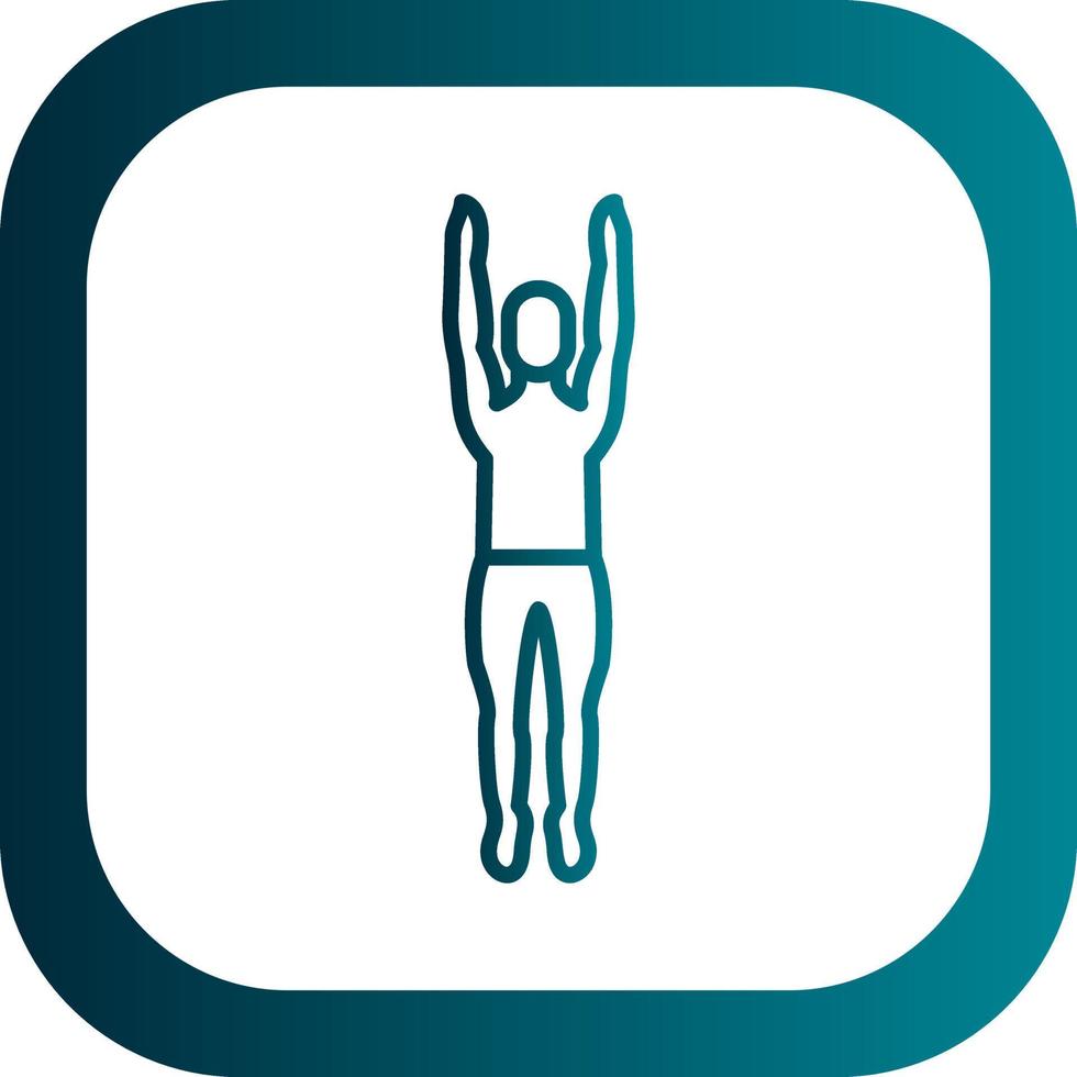Mountain Pose Upward Vector Icon Design
