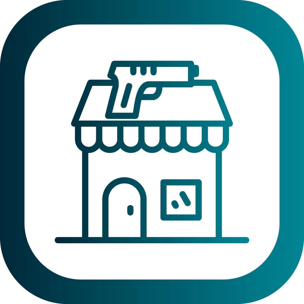 Gun Shop Vector Icon Design