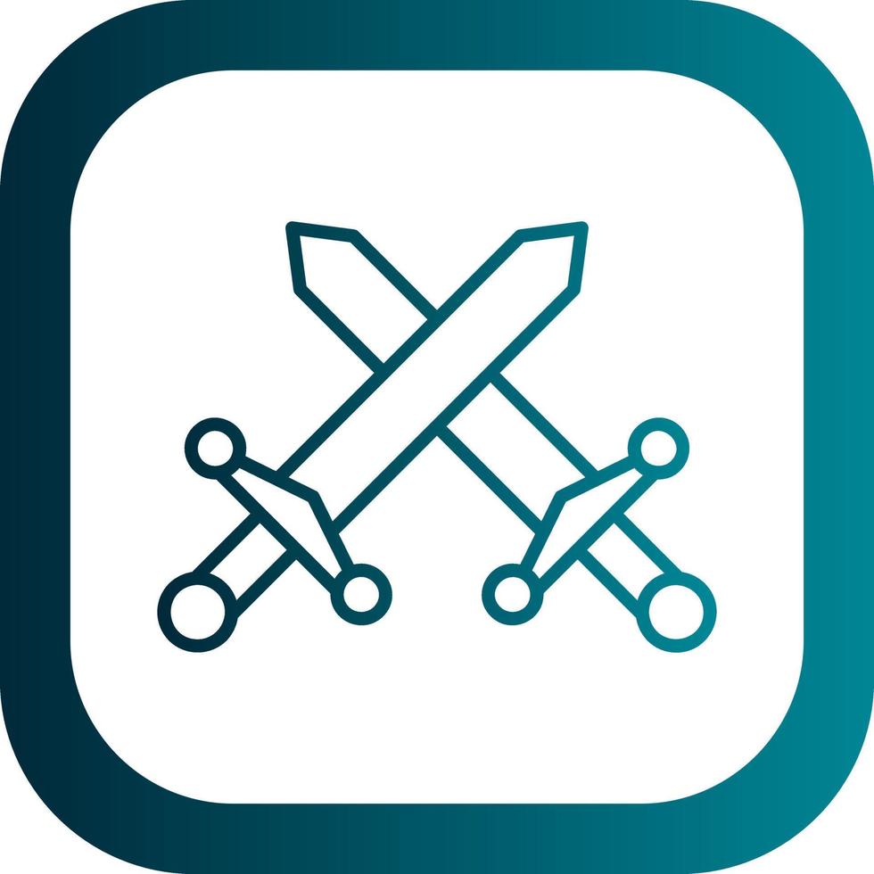 Sword Fighting Vector Icon Design