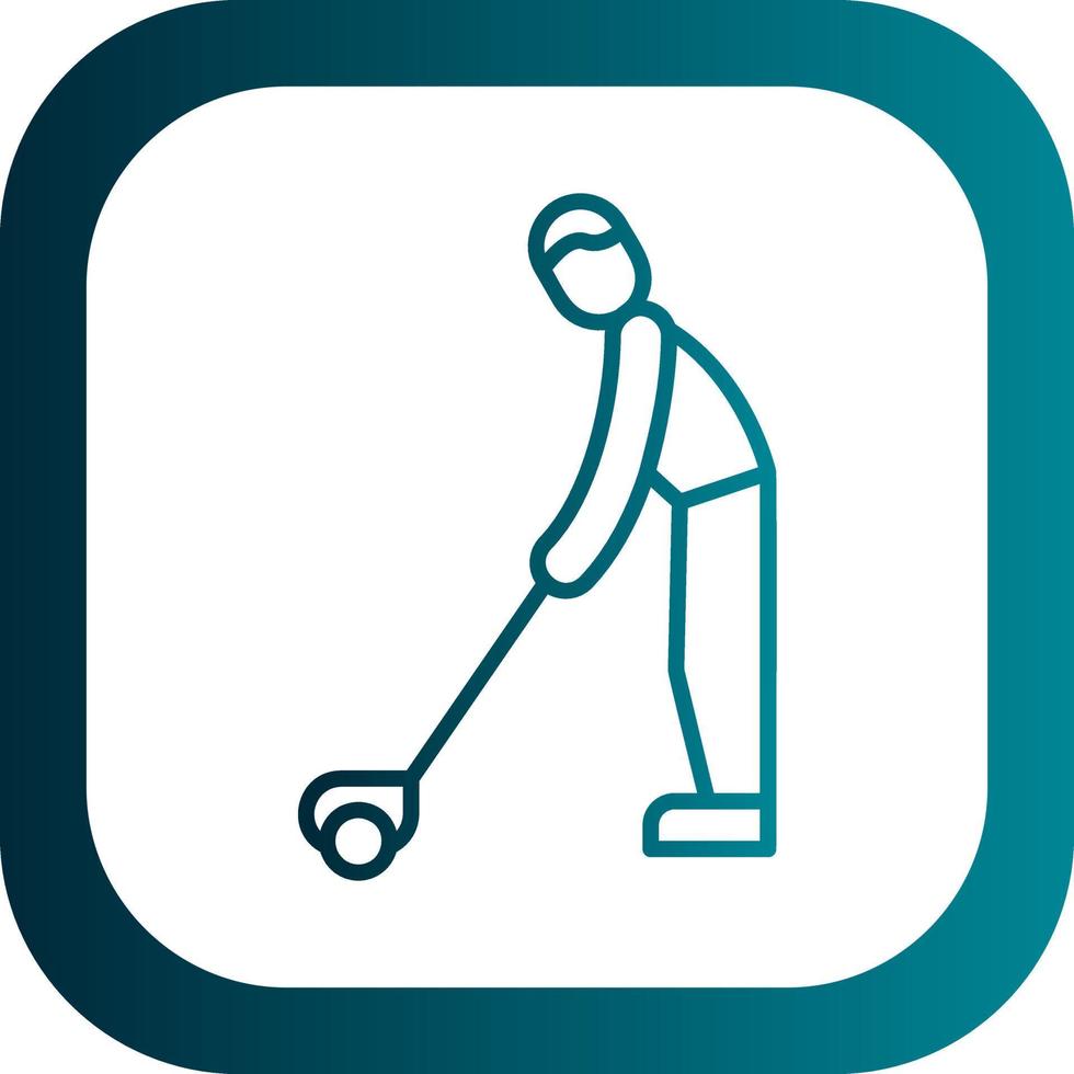 Golf Player Vector Icon Design