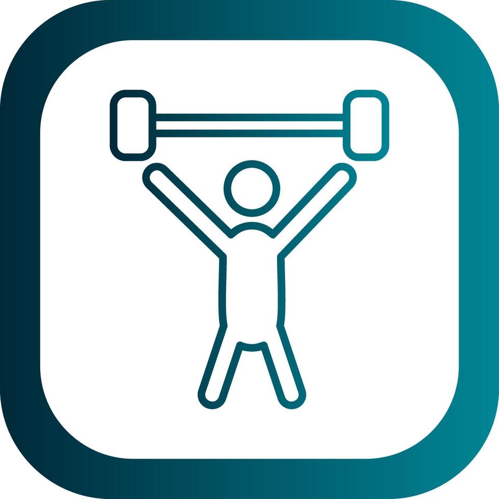 Weight Lifting Person Vector Icon Design