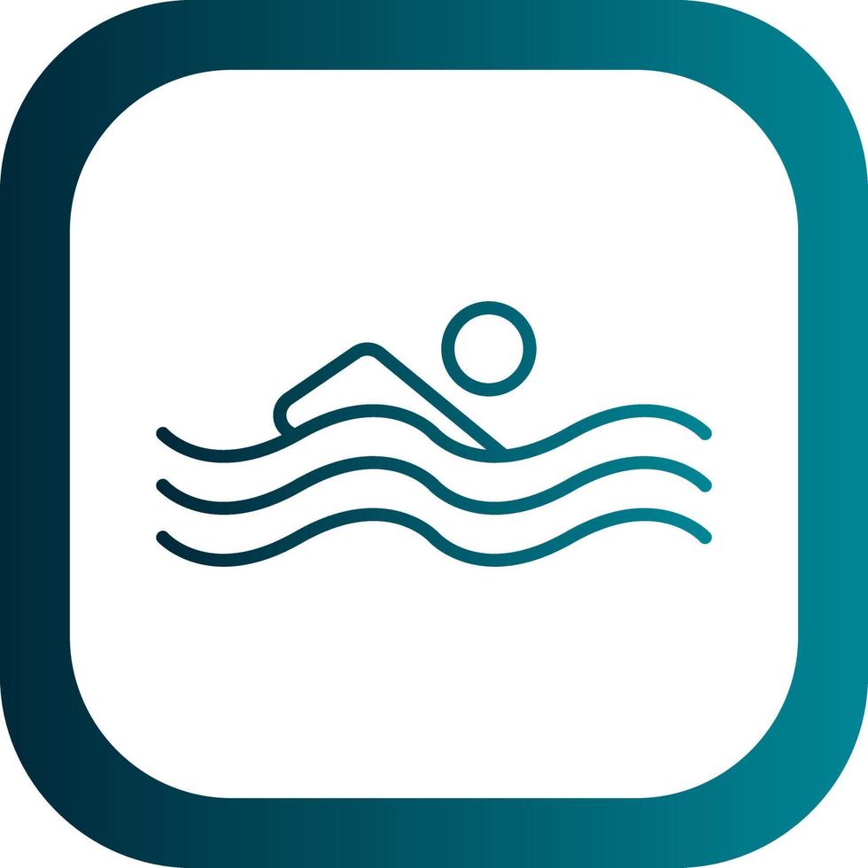 Swimming Person Vector Icon Design