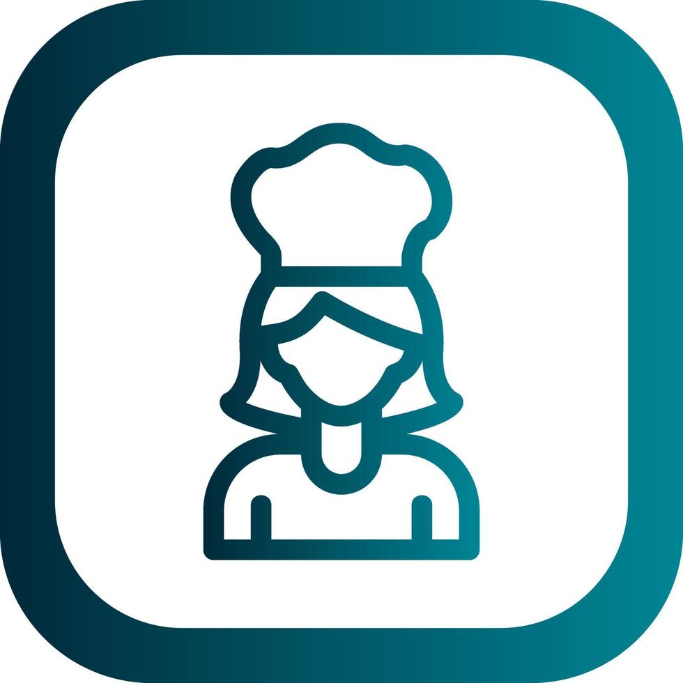 Chef Woman Vector Icon Design