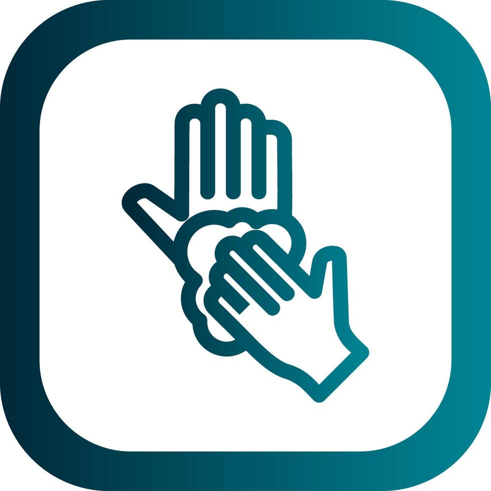 Scrubbing with Hand Vector Icon Design