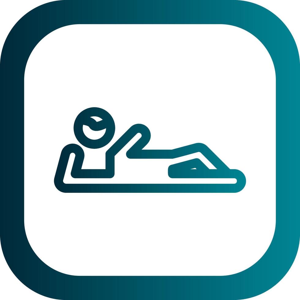 Lying Down Vector Icon Design