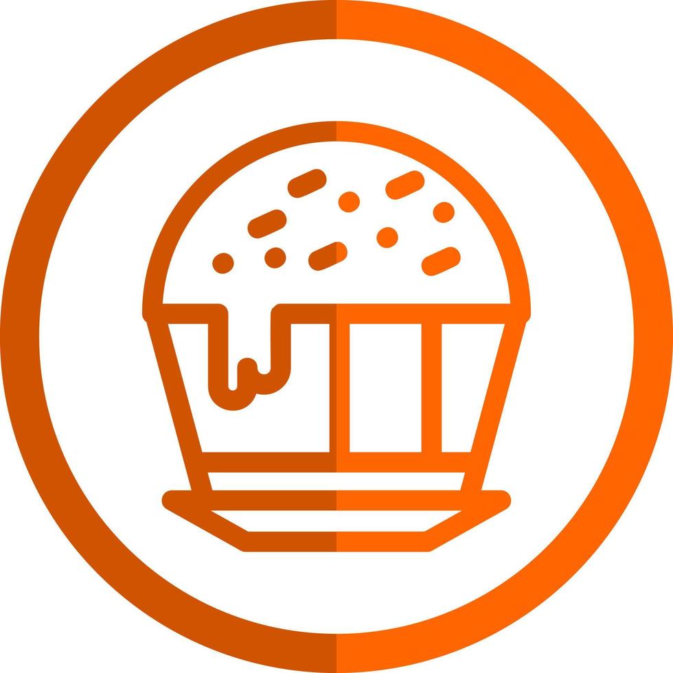 Chocolate Cupcake Vector Icon Design