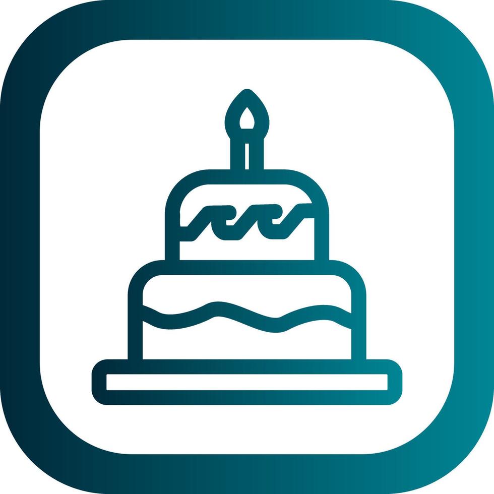Two Layered Cake Vector Icon Design