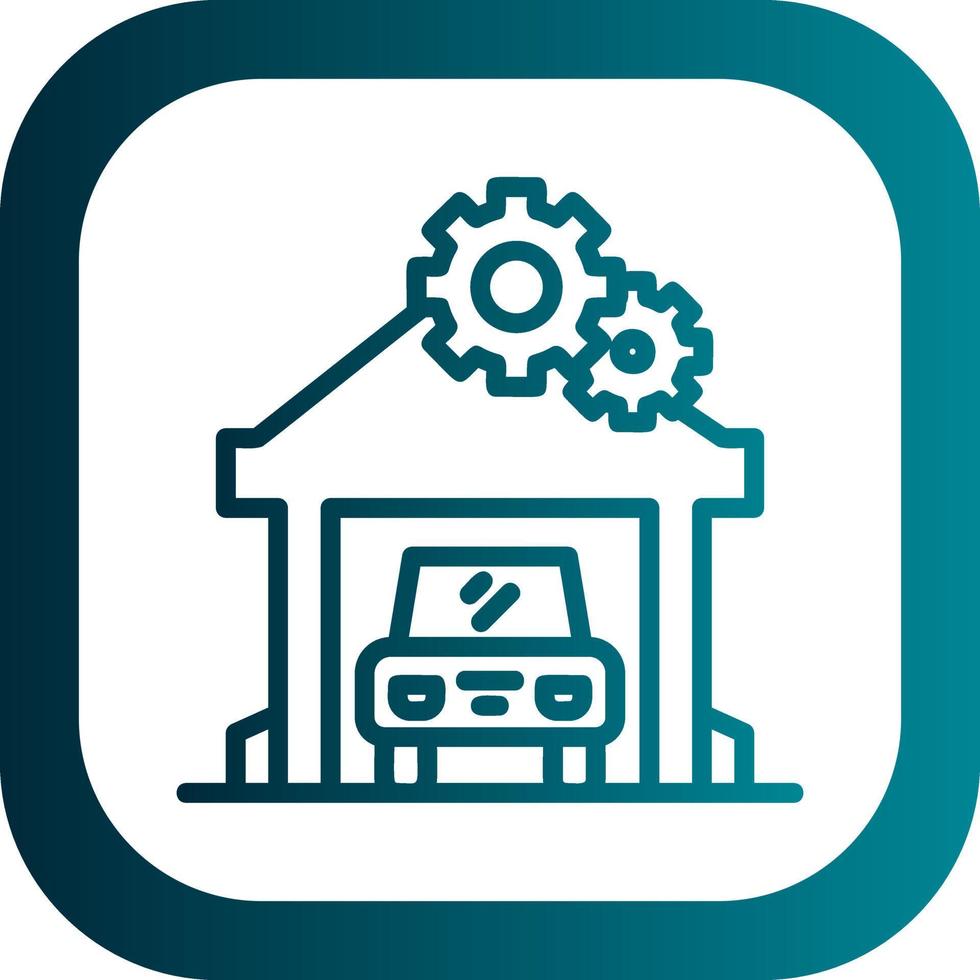 Car Repair Shop Vector Icon Design