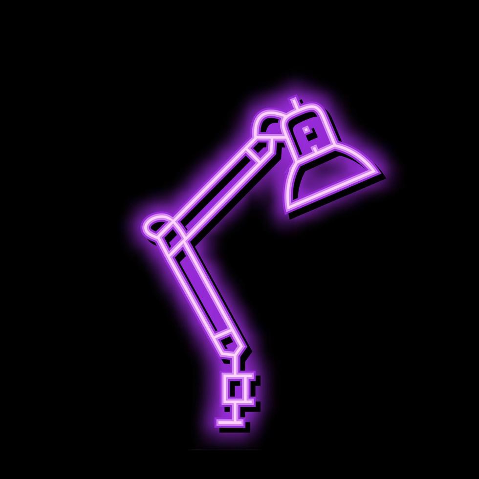 work table lamp neon glow icon illustration vector