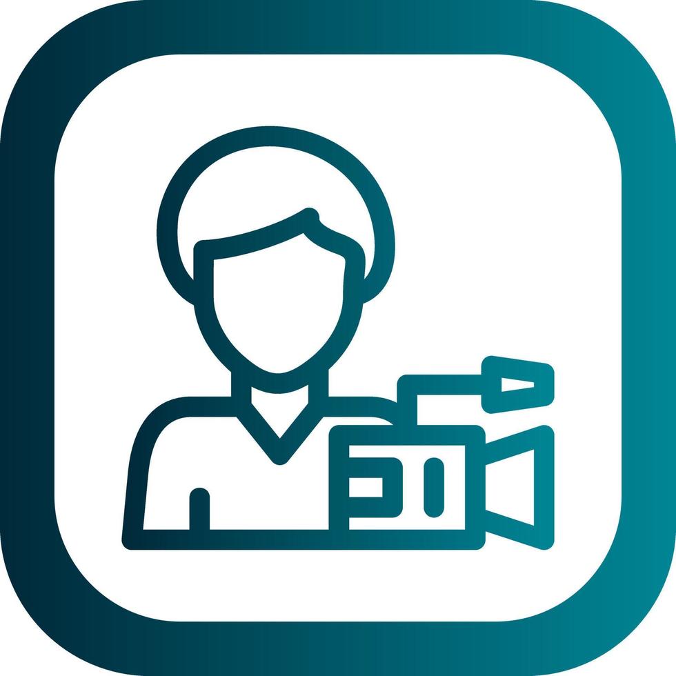 Camera Operator Vector Icon Design