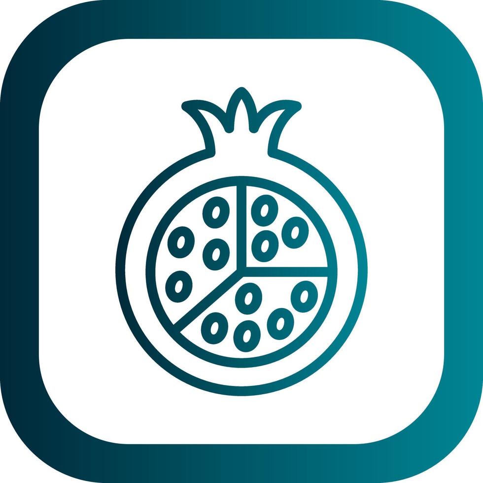 Pomegranate Vector Icon Design