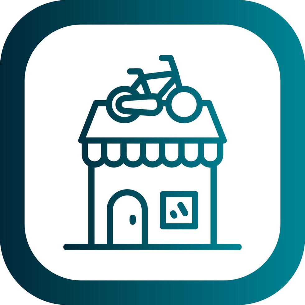 Bike Shop Vector Icon Design