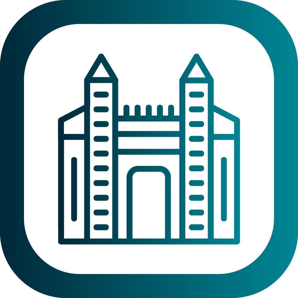 Ishtar Gate Vector Icon Design