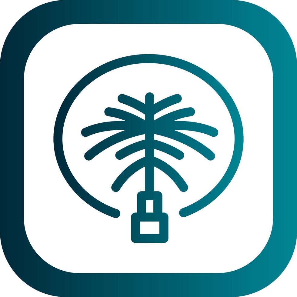Palm Jumeirah Vector Icon Design