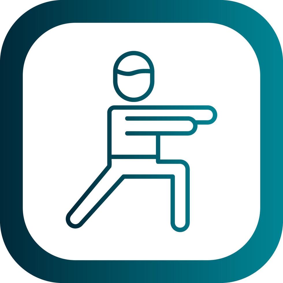 Warrior Pose Vector Icon Design