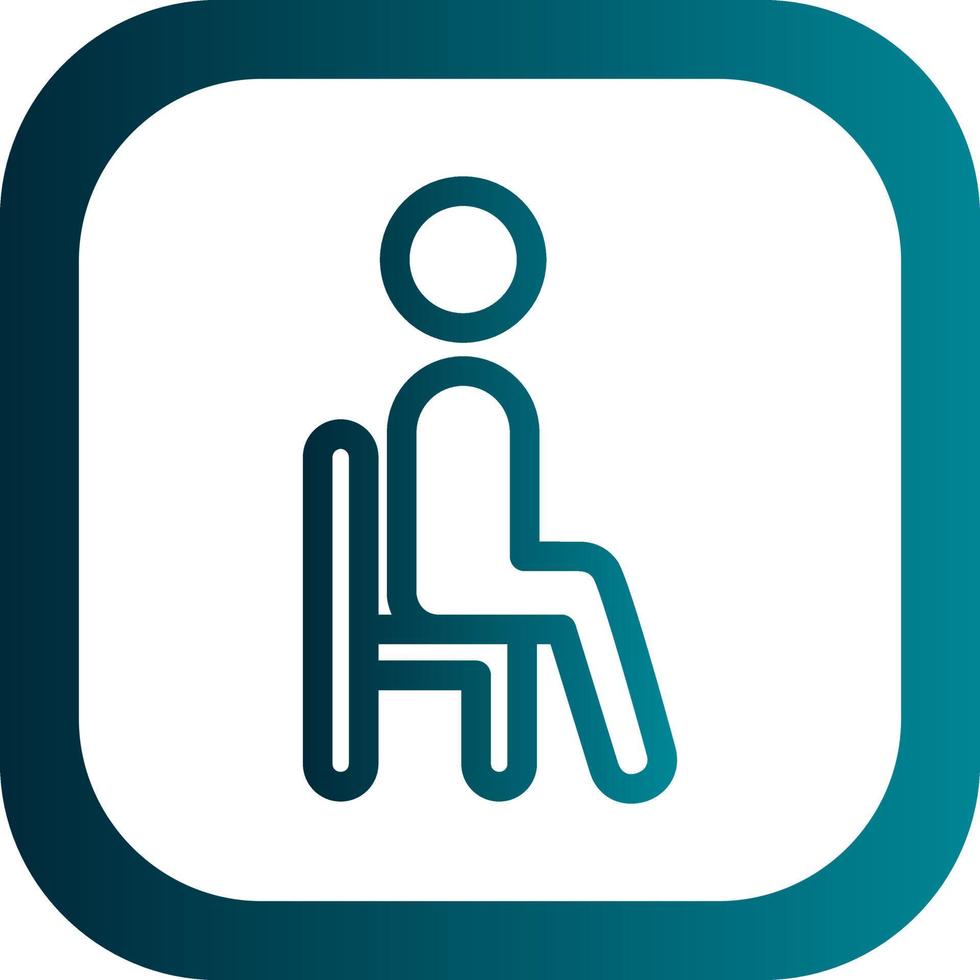 Sitting Vector Icon Design