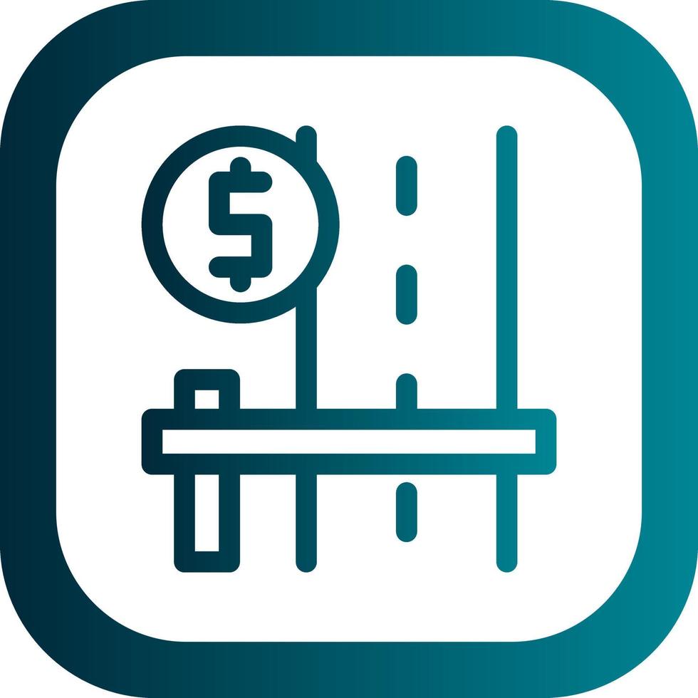 Toll Road Vector Icon Design