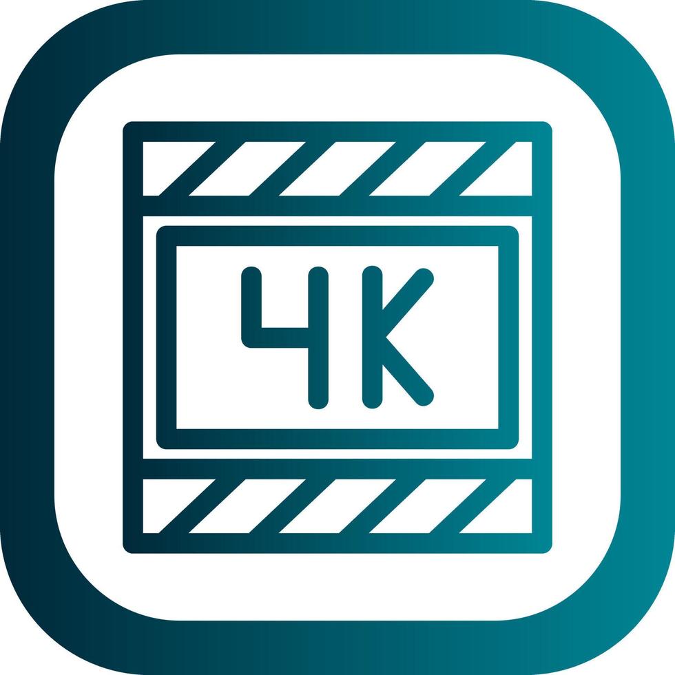4k Film Vector Icon Design