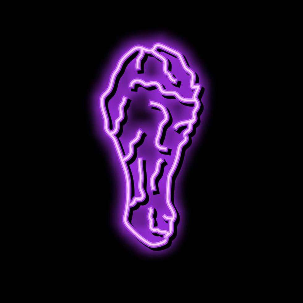 drumstick chicken fried neon glow icon illustration vector