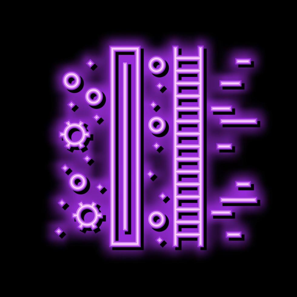 virus filtration neon glow icon illustration vector